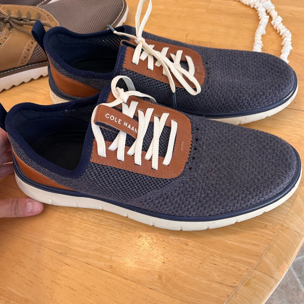 Cole Haan Men's Navy and Brown Casual Sneakers